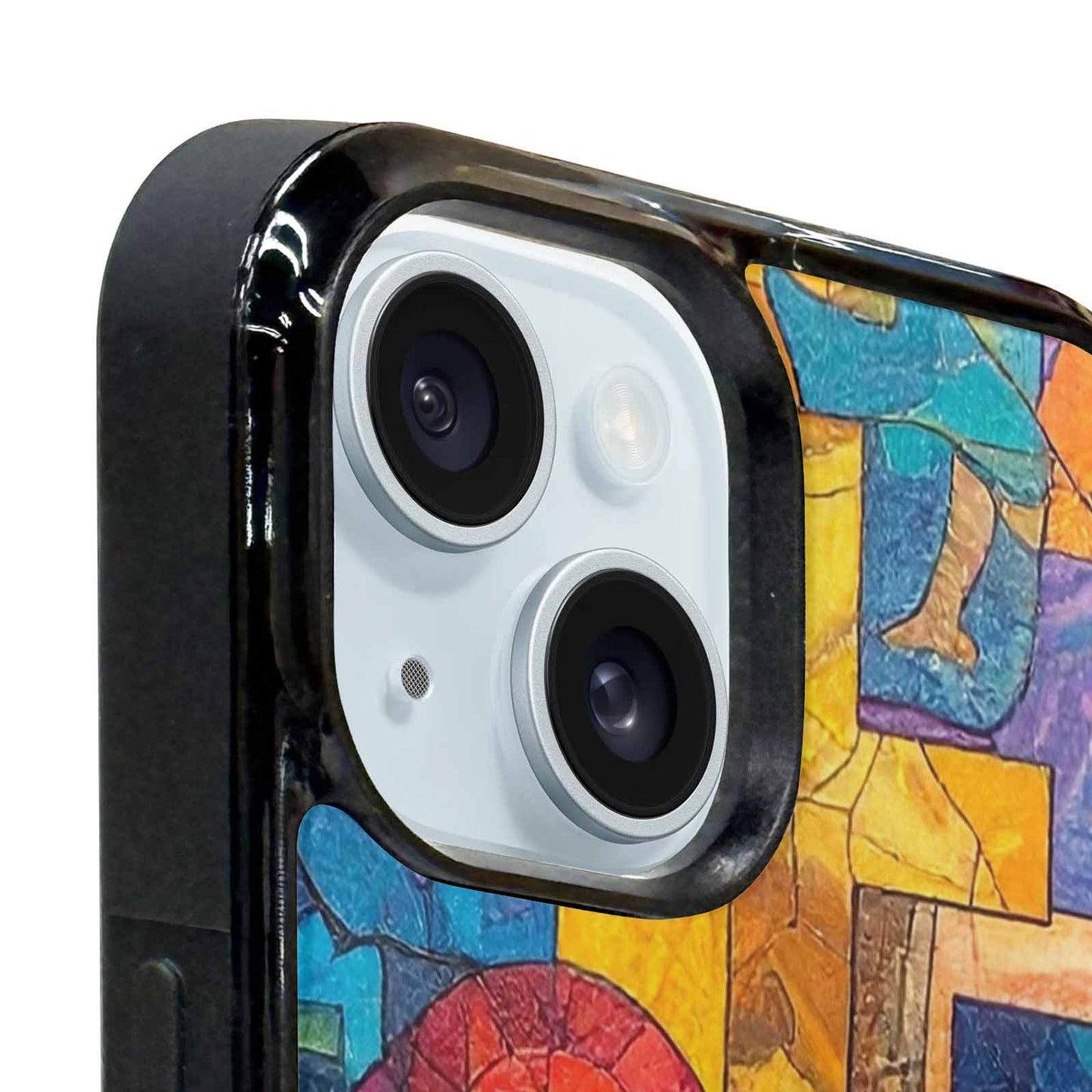 iPhone 15 Plus Case — Faith Cross And Faith Icons Pattern, Custom Printed Phone Case