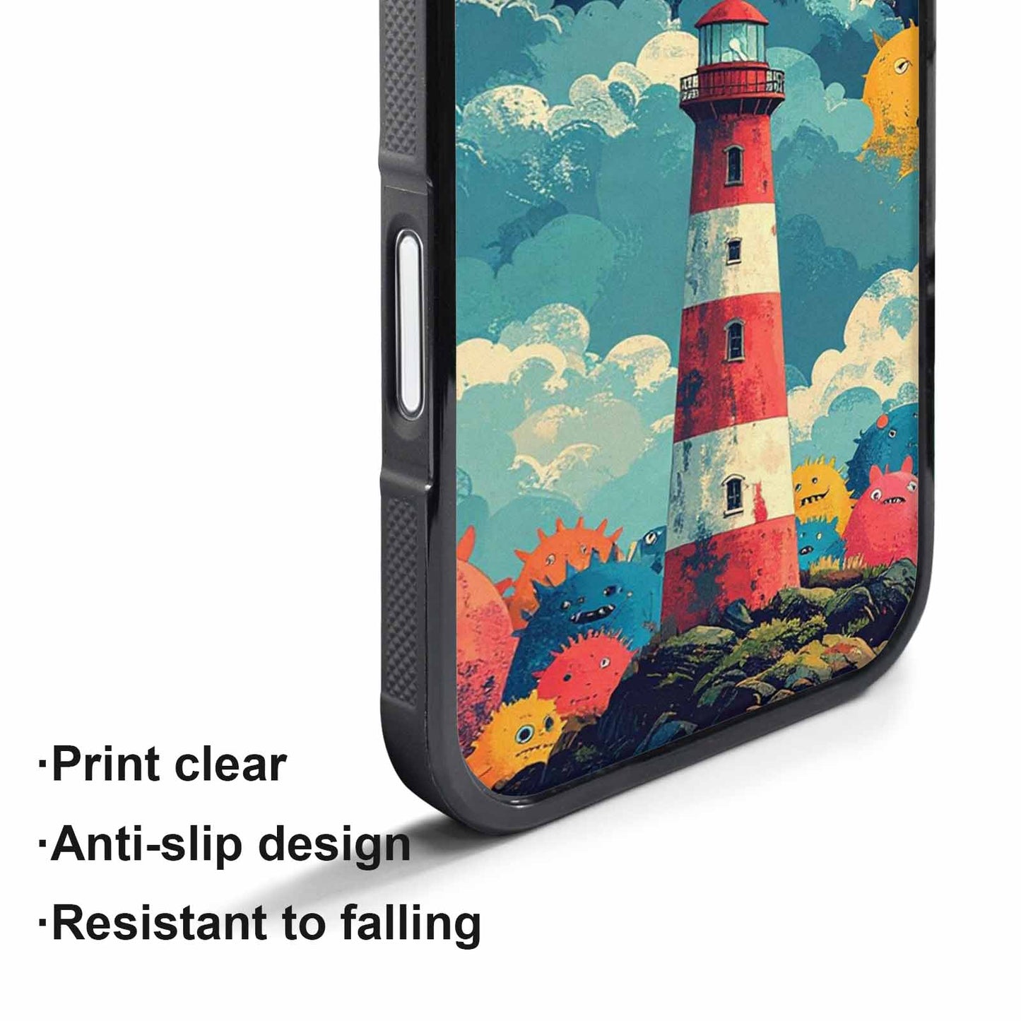 iPhone 17 Pro Case — Vintage Monsters Lighthouse Retro Vintage, Unique Phone Case Design