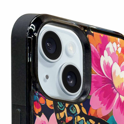 iPhone 15 Plus Case — Floral Snake Print, Unique Phone Case Design