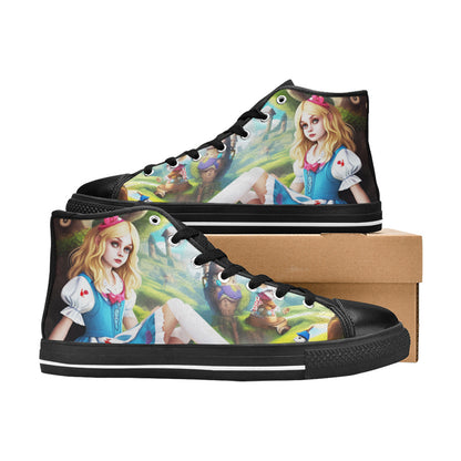 MEN'S Acid Creepy Wonderland Psychedelic High Top Canvas Dreamcore Custom Shoes