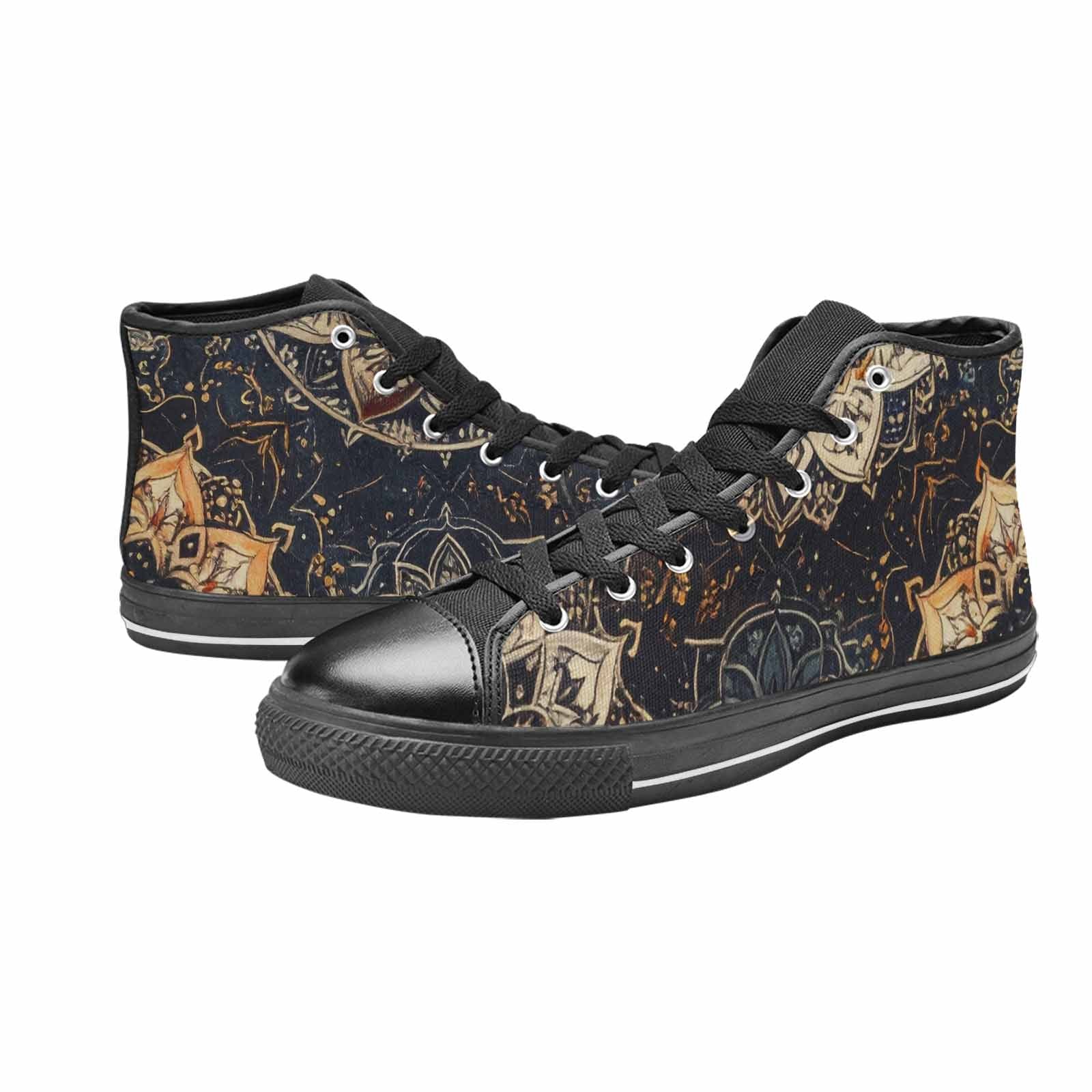 WOMEN'S Mandala High Top Canvas Grunge Sneakers