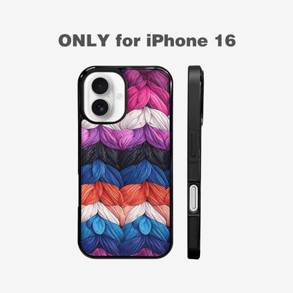 iPhone 16 Case — Genderfluid Flag Color Theme Small Rainbow, Custom Printed Phone Case
