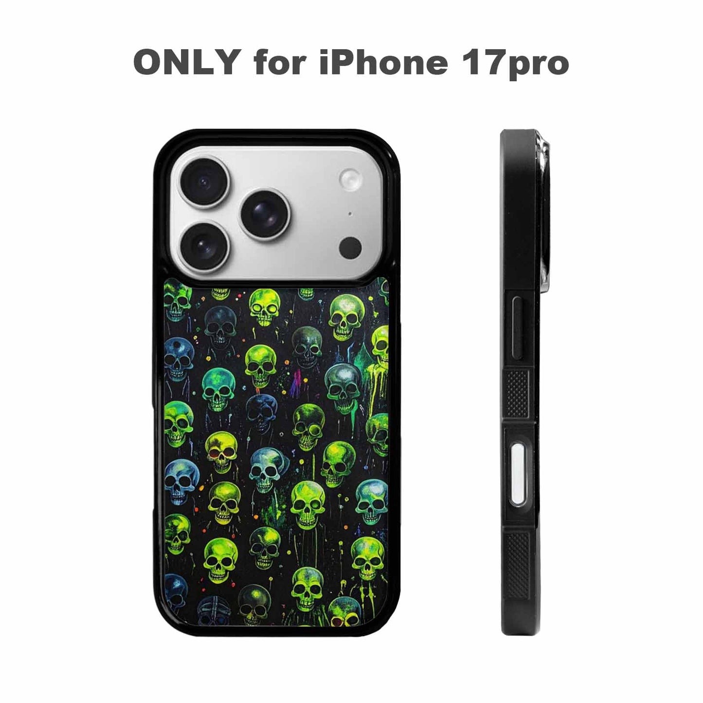 iPhone 17 Pro Case — Skeletons Neon Green Glowskele Egb Original, Unique Phone Case Design