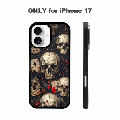 iPhone 17 Case — Skull Dark Art Gothic Print Gothic, Custom Printed Phone Case