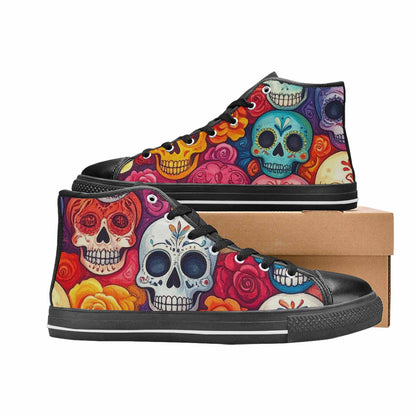 MEN'S Skull High Top Canvas Surreal Sneakers