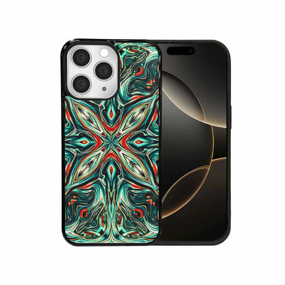 iPhone 15 Pro Max Case — Holographic Tribal Blaze, Custom Phone Case