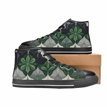 MEN'S Aromantic Flag Color High Top Canvas Aesthetic Custom Shoes