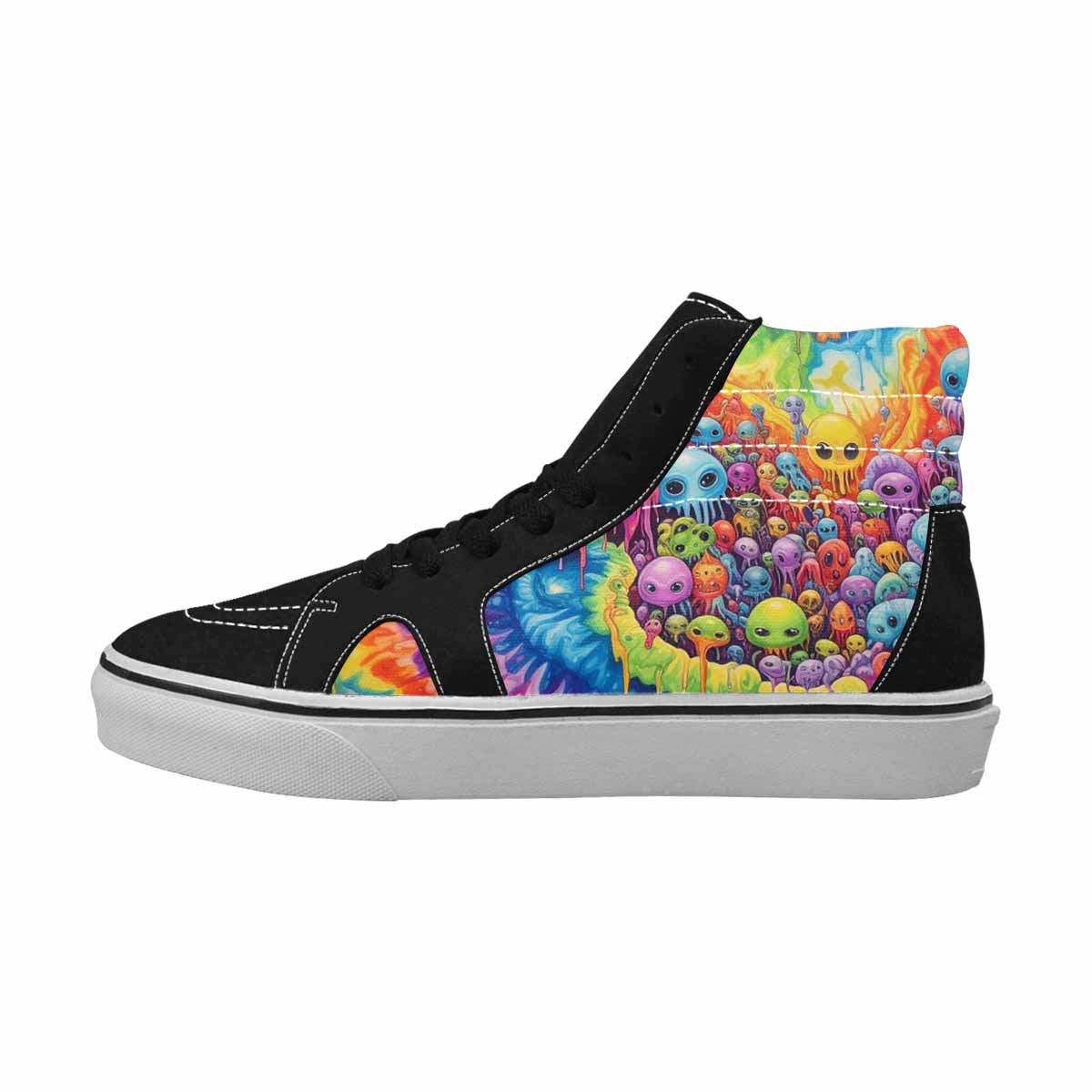 MEN'S Aliens  Tie Dye High Top Canvas Melting Art Sneakers