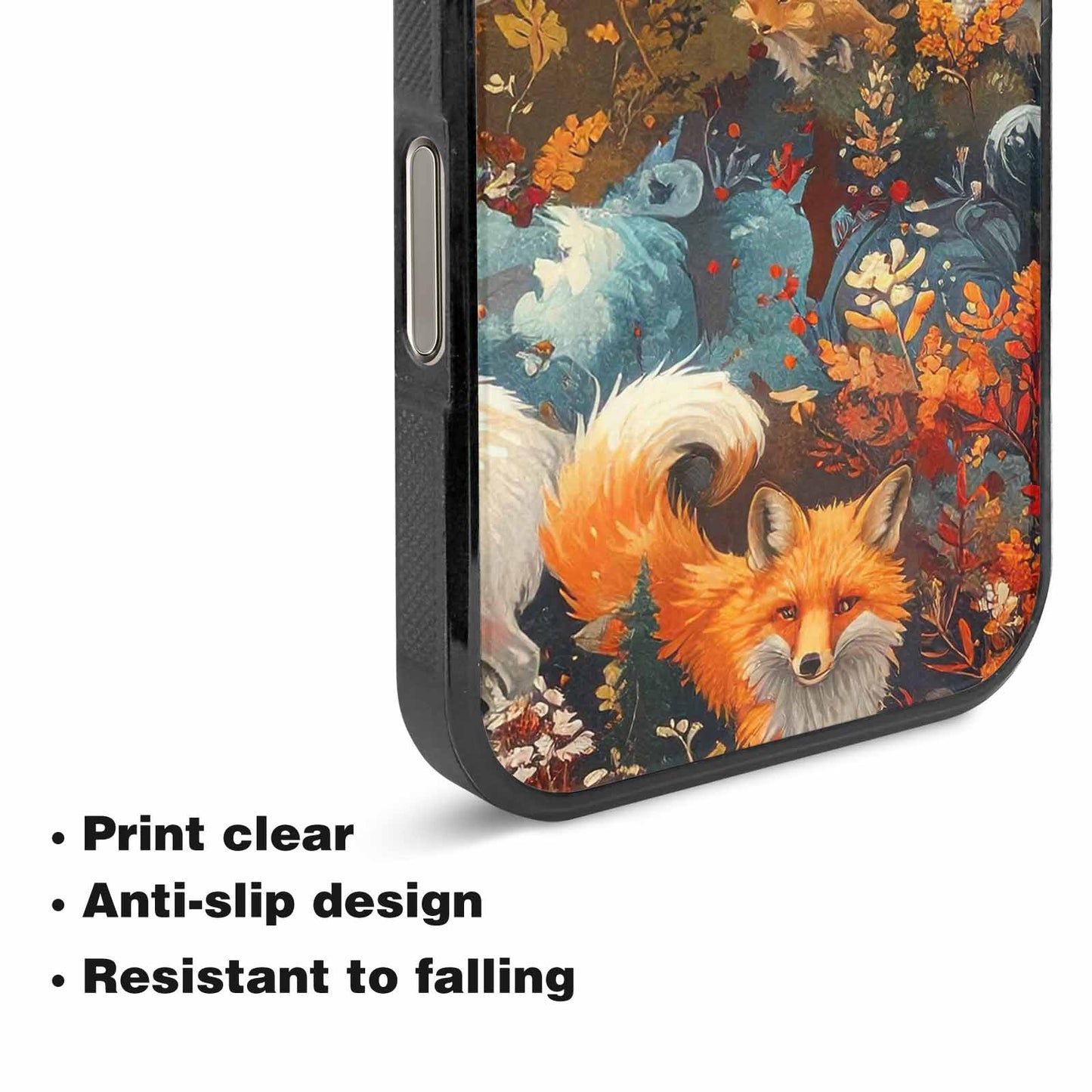 iPhone 16 Pro Case — Fox Forest Fox Forest Pattern Hundreds, Custom Printed Phone Case