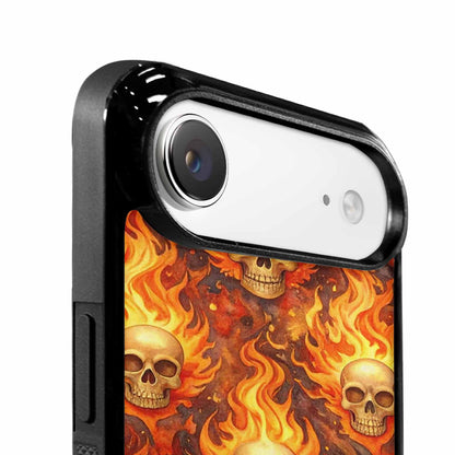 iPhone 17 Air Case — Skulls Flaming Skulls Small Skull Gothic, Unique Phone Case Design