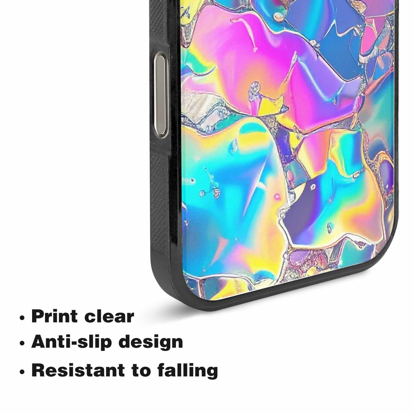 iPhone 15 Pro Max Case — Holographic Iridescent Shimmer Pattern Hundreds Of, Custom Phone Case