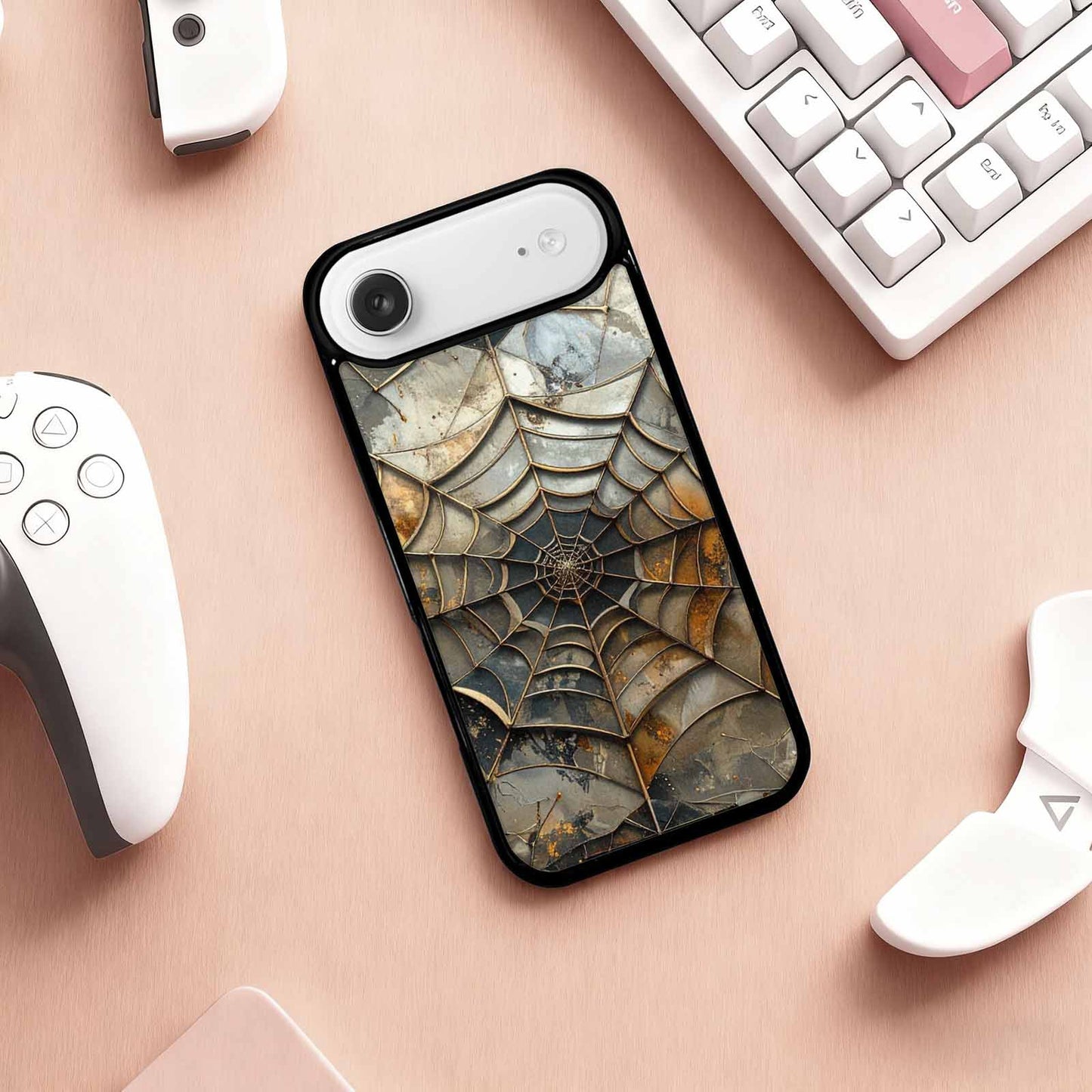 iPhone 17 Air Case — Foil Galaxy Art Spider Galaxy Space, Unique Phone Case Design