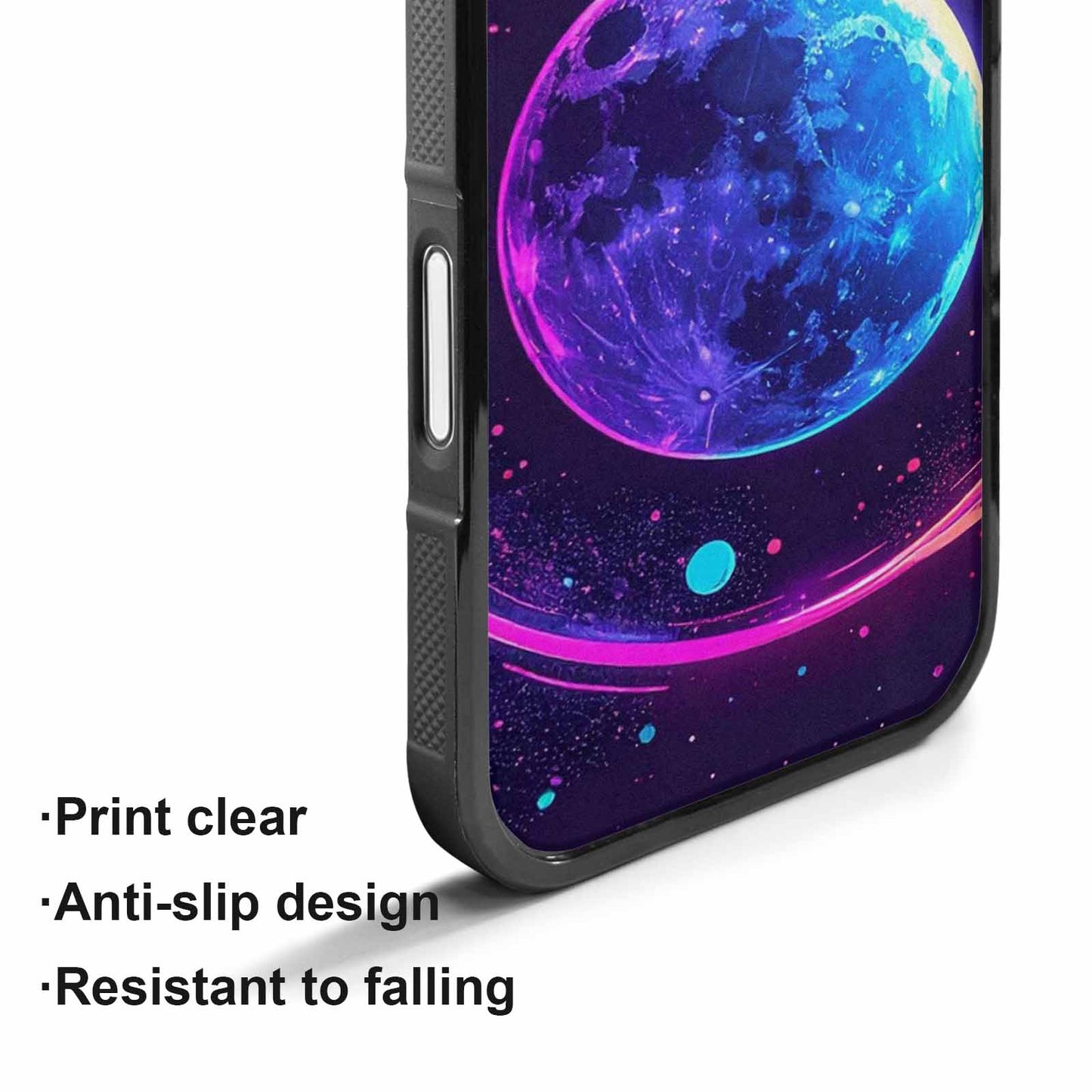 iPhone 17 Case — Neon Winter Moon Cartoon Cute, Custom Designed Case Cover