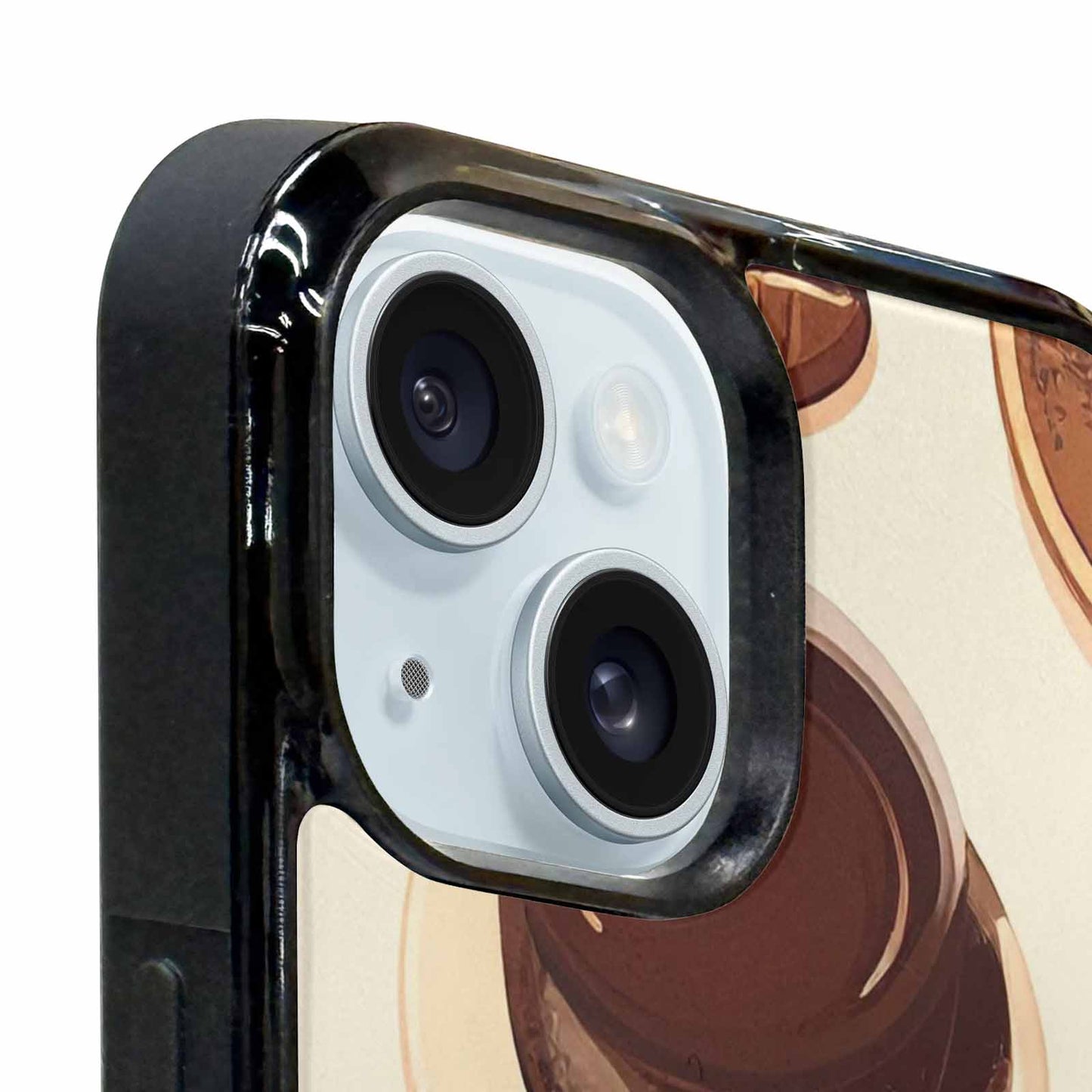 iPhone 15 Plus Case — Coffee Cup And Bean Pattern Seamless, Custom Print Case Cover