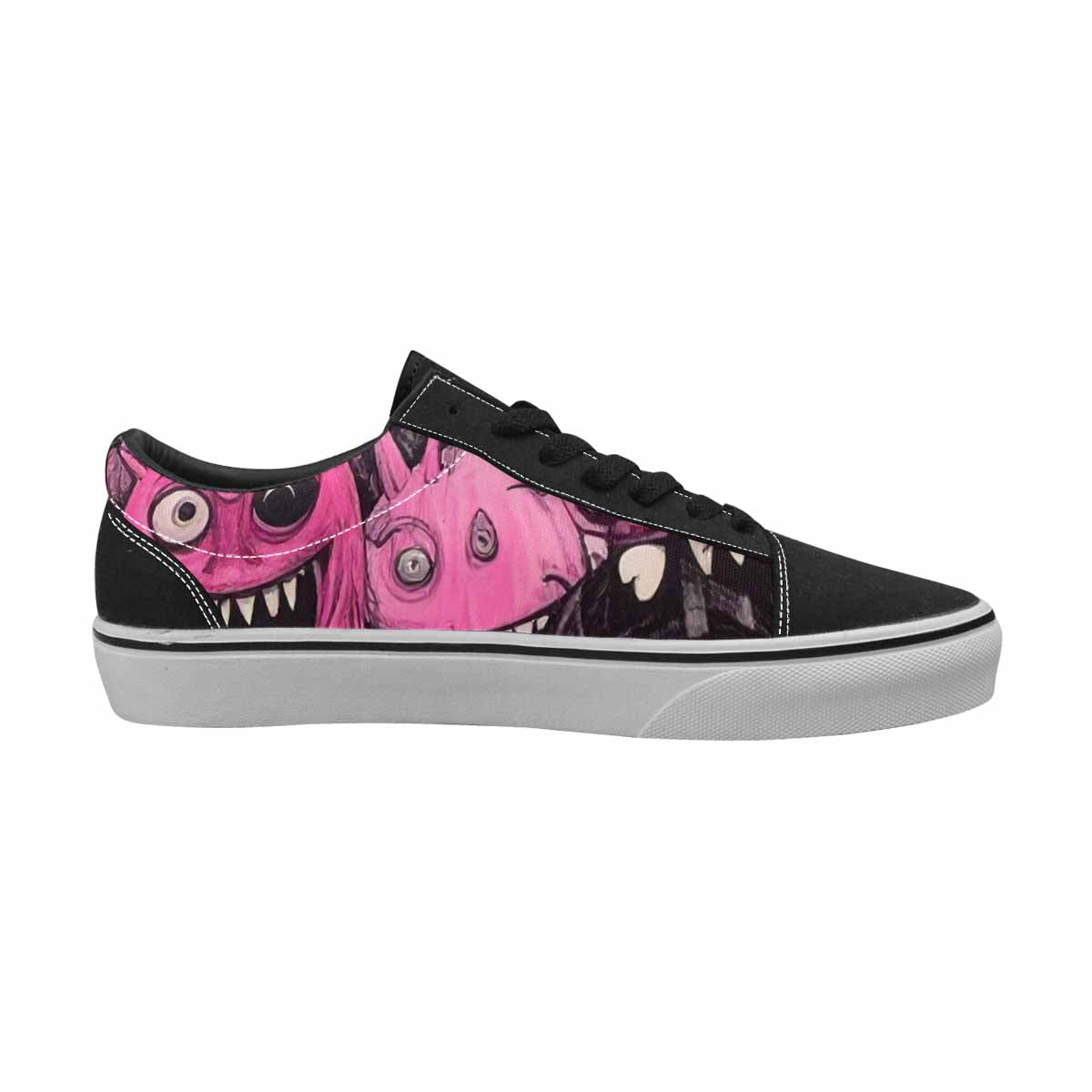WOMEN'S Monsters (general) Lace-Up Canvas Neon Fantasy Custom Shoes