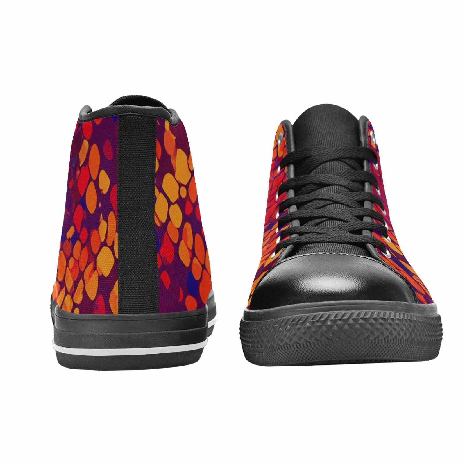 MEN'S Dark Snake Print High Top Canvas Aesthetic Custom Shoes