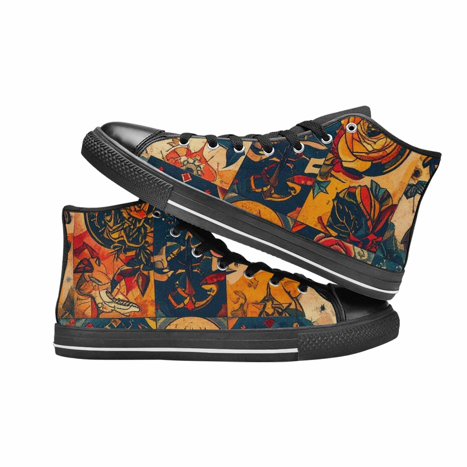 MEN'S Old School Tattoo High Top Canvas Surreal Shoes