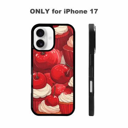 iPhone 17 Case — Retro Cherry Cupcake Retro Vintage, Personalized Phone Case