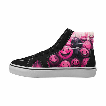MEN'S Melting Moon Smiley High Top Canvas Dreamcore Custom Shoes