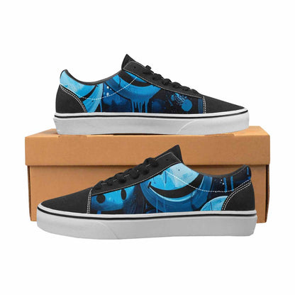 WOMEN'S Melting Moon Smiley Lace-Up Canvas Dreamcore Shoes