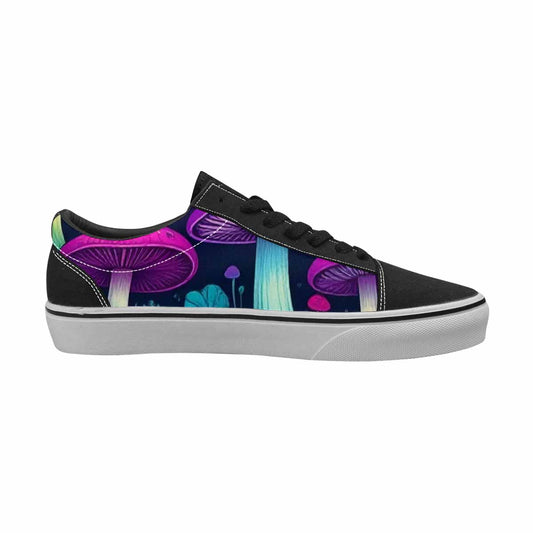 WOMEN'S Psychedelic Mushroom Canvas Lace-Up Vibrant Chaos Custom Shoes
