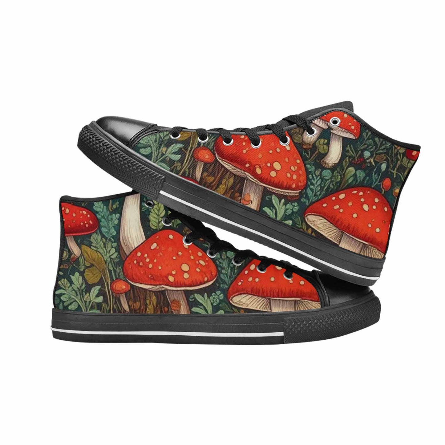 MEN'S Mushroom High Top Canvas Vivid Custom Sneakers