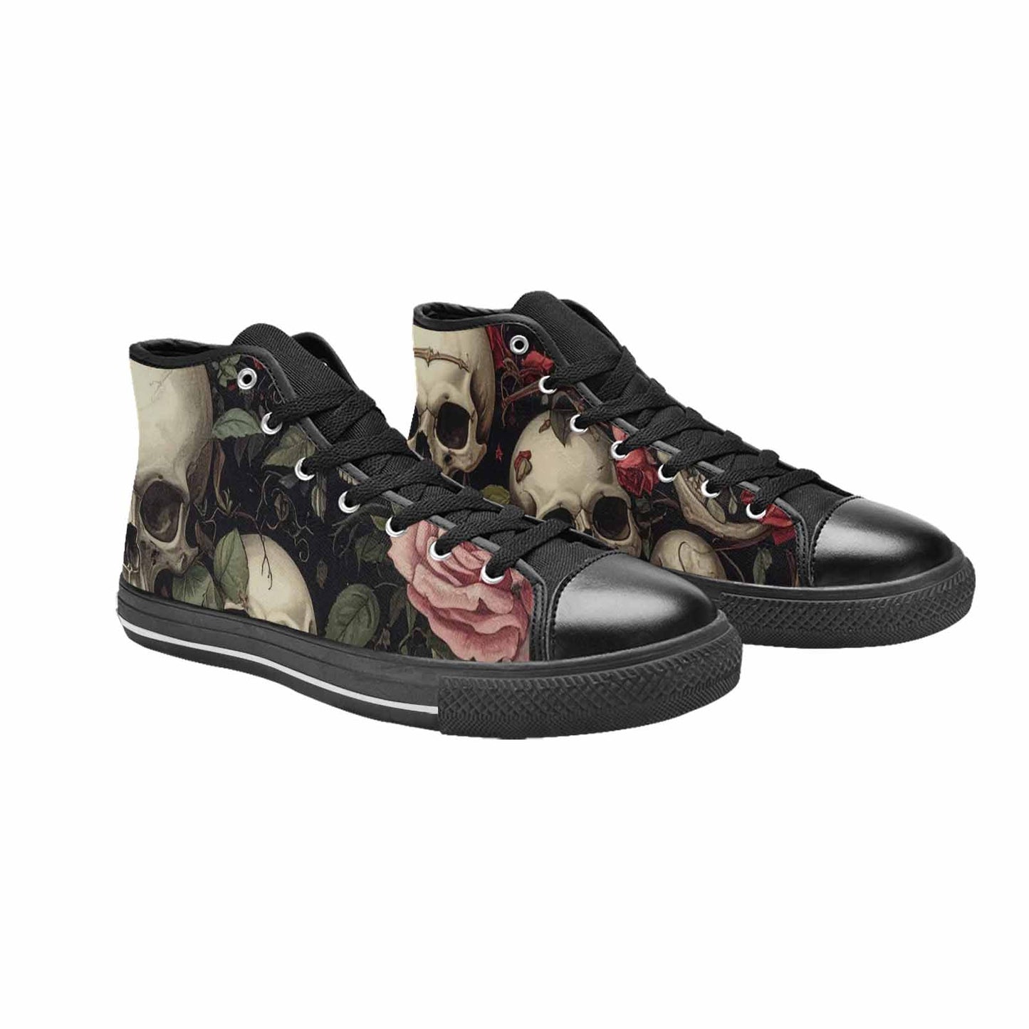 MEN'S Skulls - Roses High Top Canvas Aesthetic Sneakers