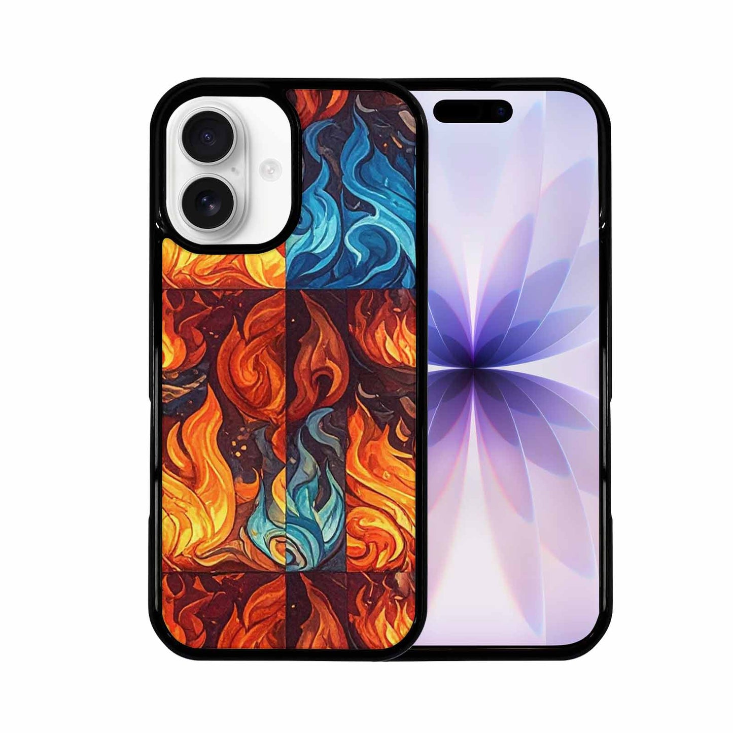 iPhone 17 Case — Small Fire Flame Pattern, Original Art, Custom Designed Case Cover