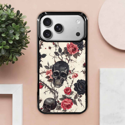 iPhone 17 Pro Max Case — Skulls Roses And Skulls Gothic Skulls, Custom Designed Case Cover