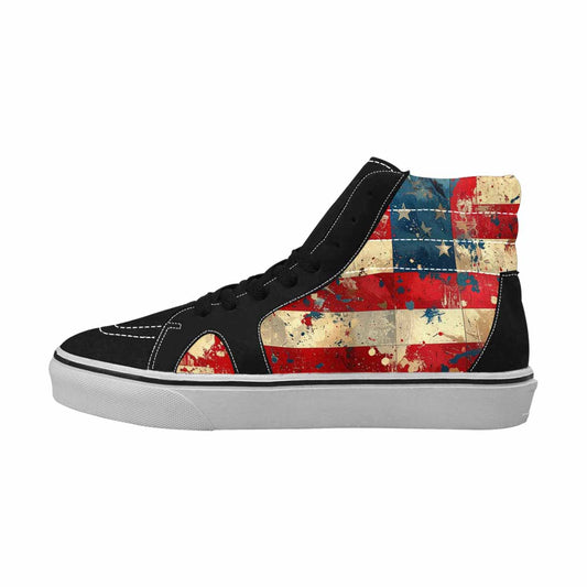 MEN'S American Flag Stars High Top Canvas Grunge Sneakers