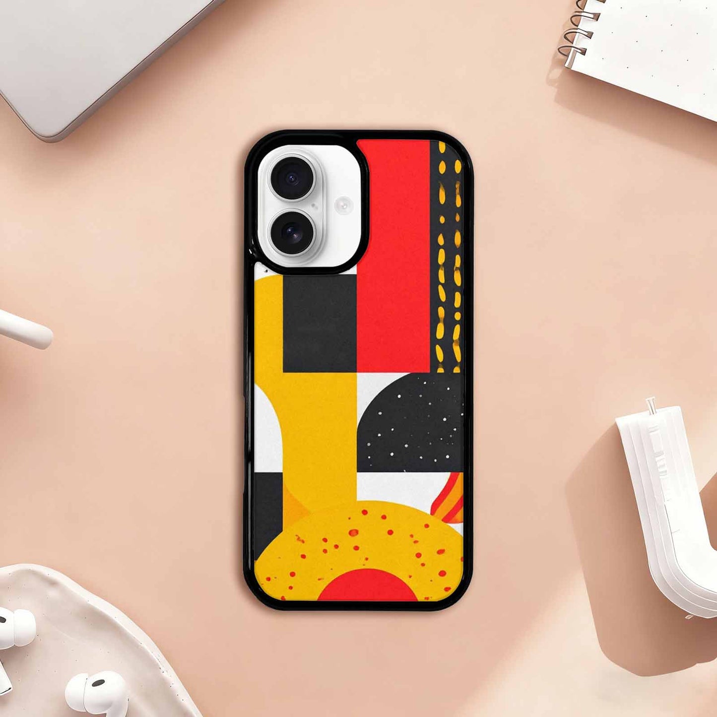 iPhone 17 Case — Memphis Art Pattern Retro Vintage, Custom Designed Case Cover