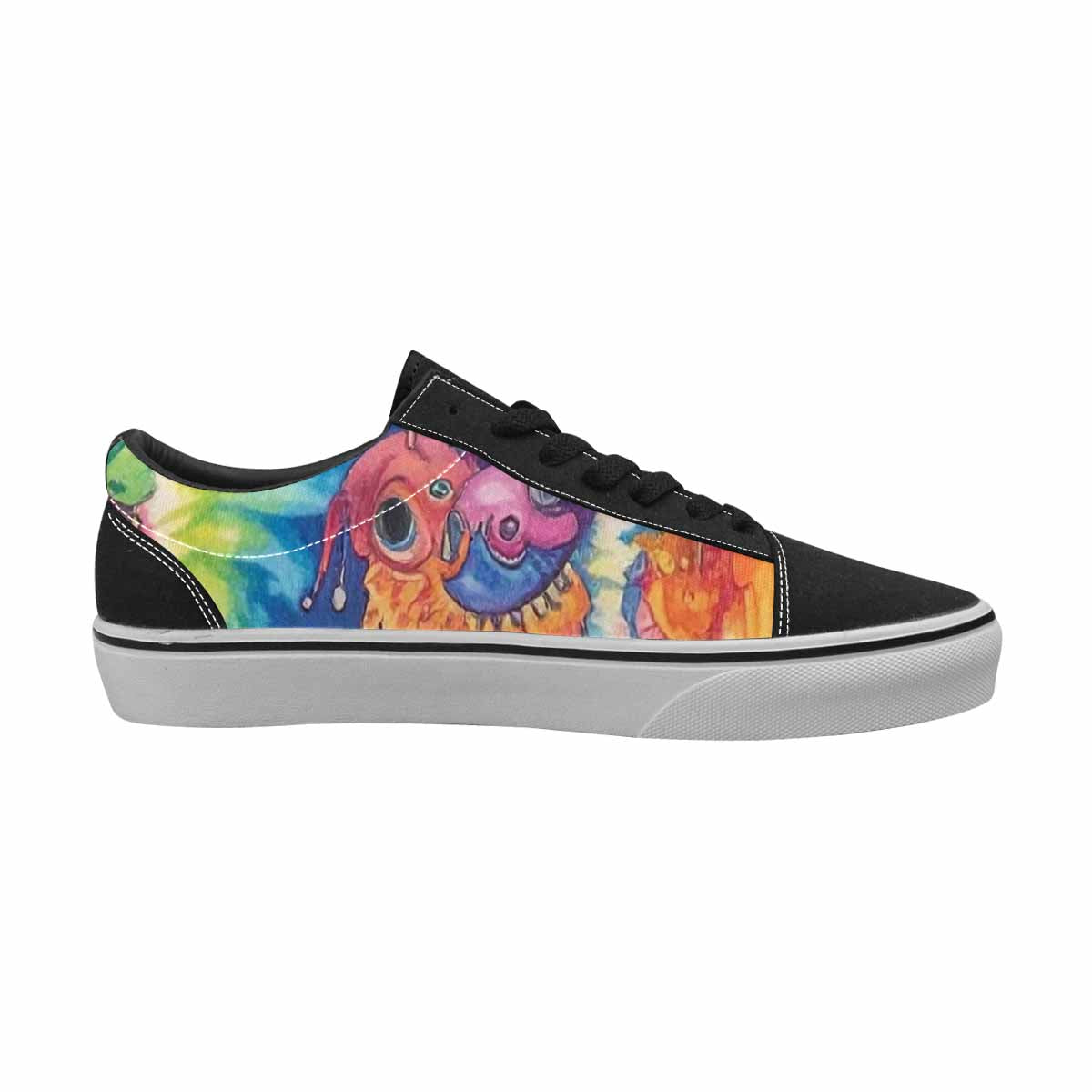 WOMEN'S Aliens  Tie Dye Lace-Up Canvas Y2K Custom Shoes