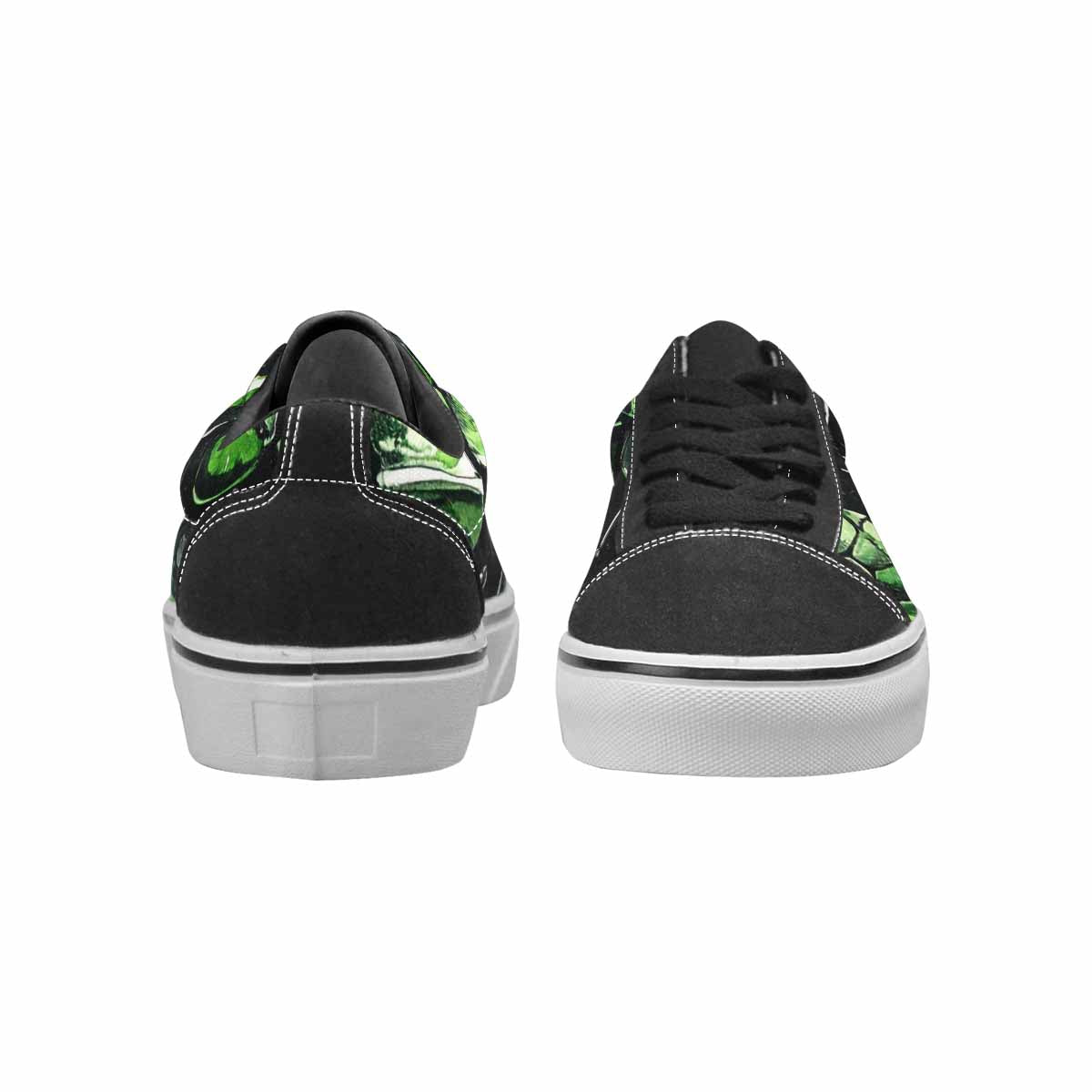 WOMEN'S Reptile Scale Lace-Up Canvas Melting Art Custom Sneakers