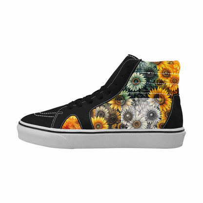 WOMEN'S Sunflower High Top Canvas Cottagecore Custom Shoes