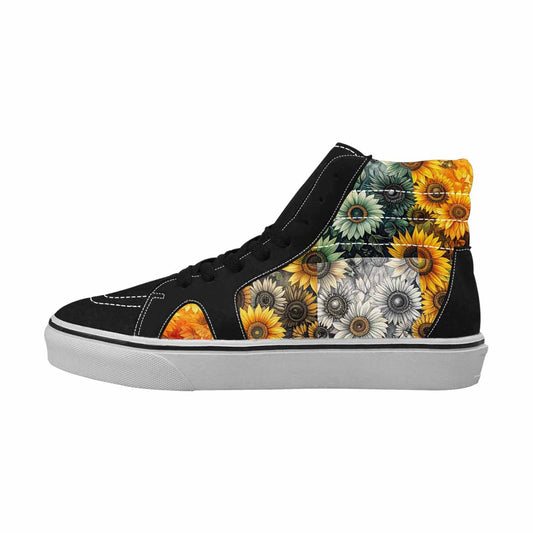 WOMEN'S Sunflower High Top Canvas Cottagecore Custom Shoes