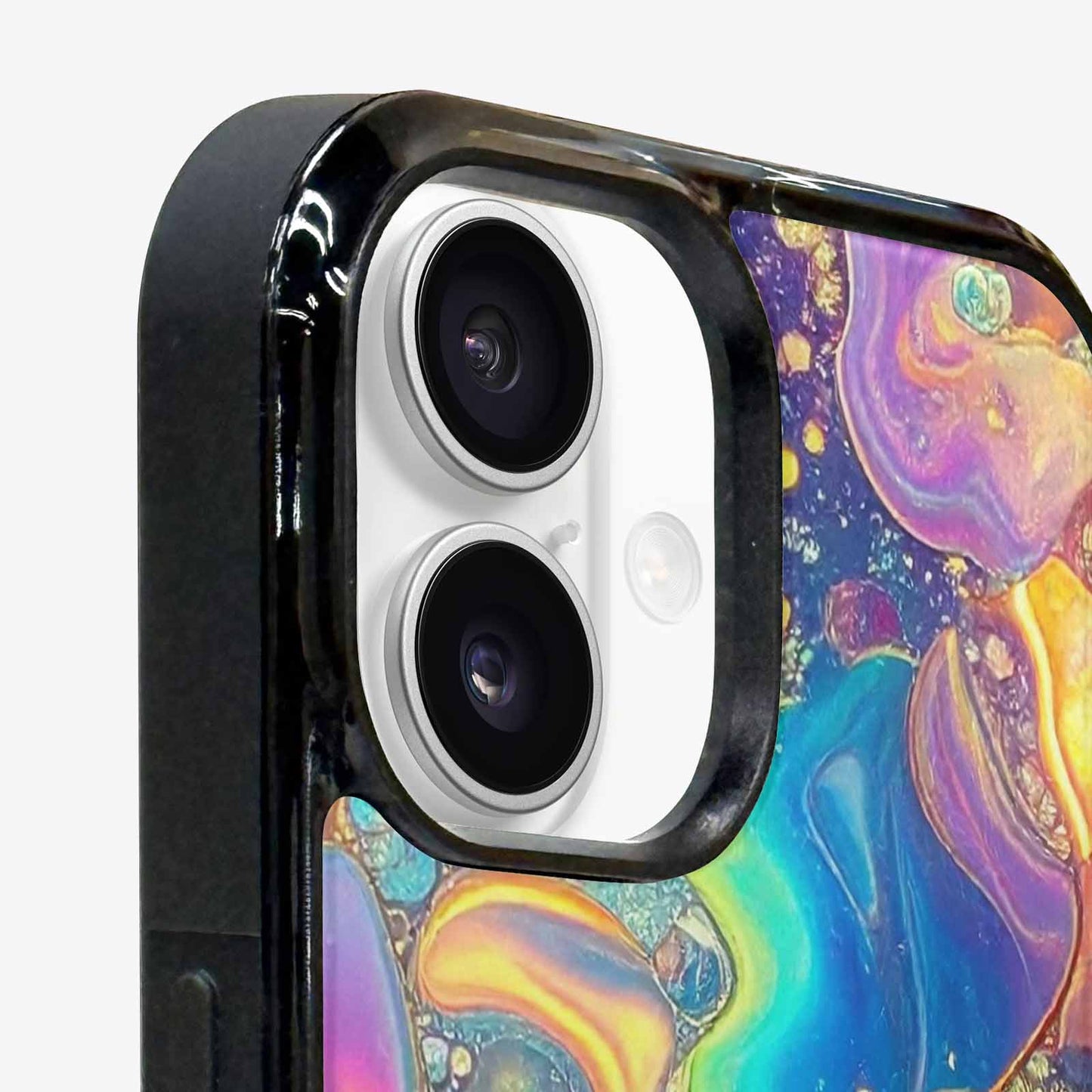iPhone 16 Plus Case — Holographic Iridescent Shimmer Pattern Hundreds Of, Custom Art Phone Cover