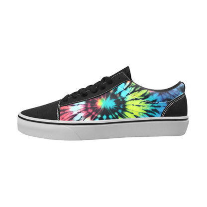 WOMEN'S Psychedelic Art Tie Dye Low Top Skateboarding Y2K Custom Shoes