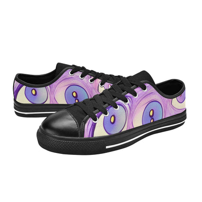 WOMEN'S Cc Wall Eyes Trippy Canvas Grunge Custom Shoes