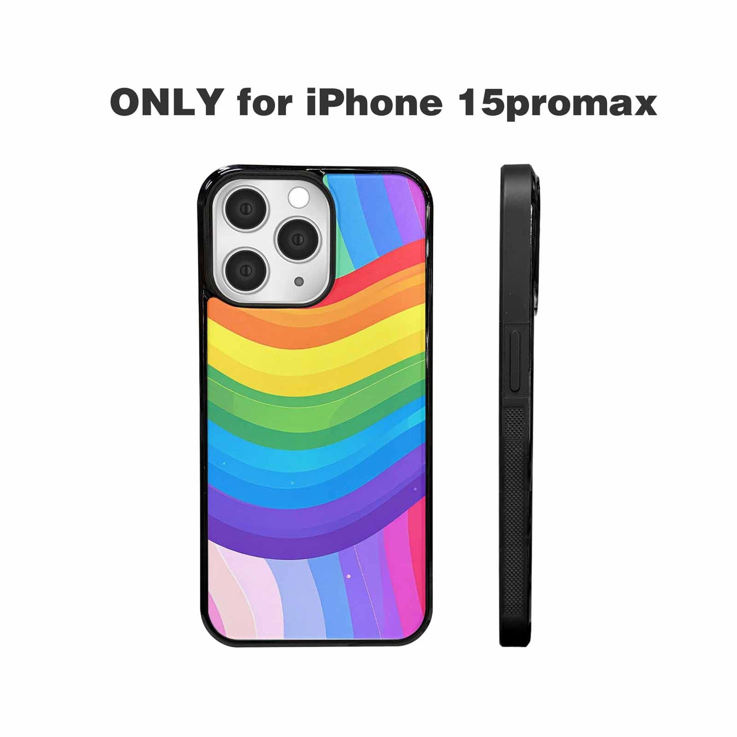 iPhone 15 Pro Max Case — Rainbow Pride, Custom Print Case Cover