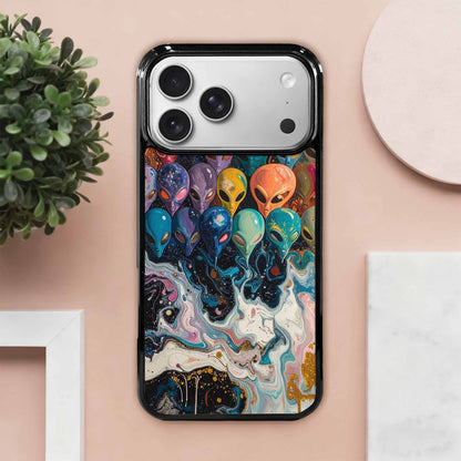 iPhone 17 Pro Max Case — Aliens Marblealiens Pattern Alien Scifi, Custom Print Case Cover