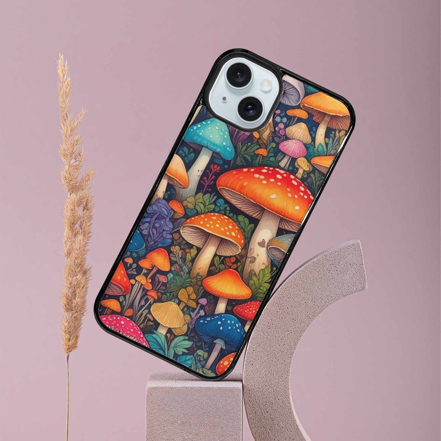 iPhone 15 Plus Case — Mushrooms General Mushrooms Pa, Custom Art Phone Cover