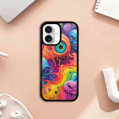 iPhone 17 Case — Aliens Tie Dyemelting Aliens Tie Dye, Custom Designed Case Cover
