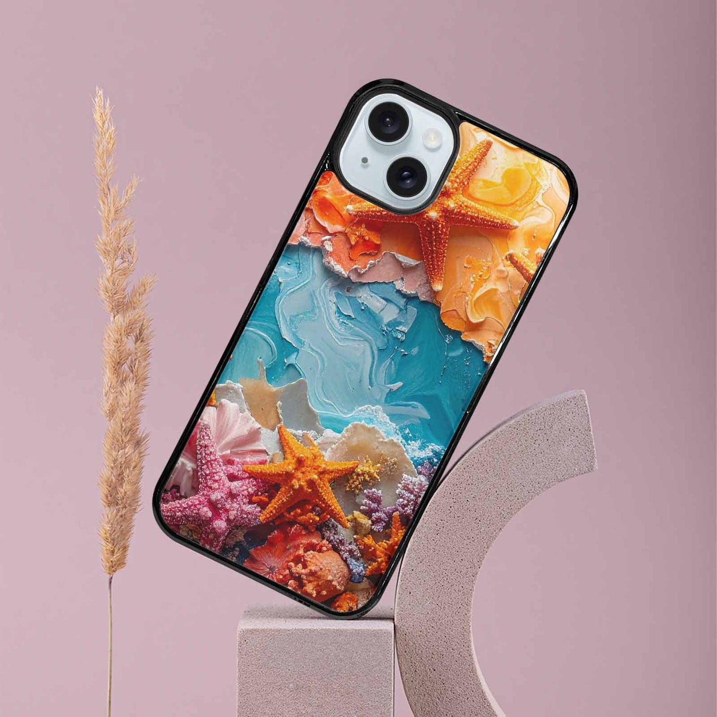 iPhone 15 Plus Case — Starfish Cluster Starfish Cluster Pattern Hundreds, Custom Designed Case Cover