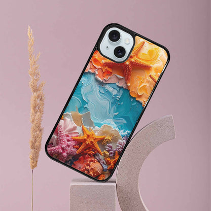 iPhone 15 Plus Case — Starfish Cluster Starfish Cluster Pattern Hundreds, Custom Designed Case Cover