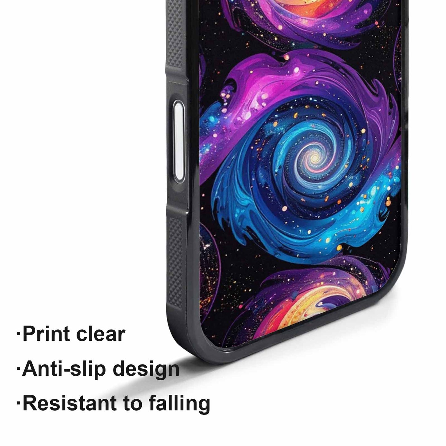 iPhone 17 Pro Case — Rose Galaxy Art Seamless Pattern Galaxy, Unique Phone Case Design