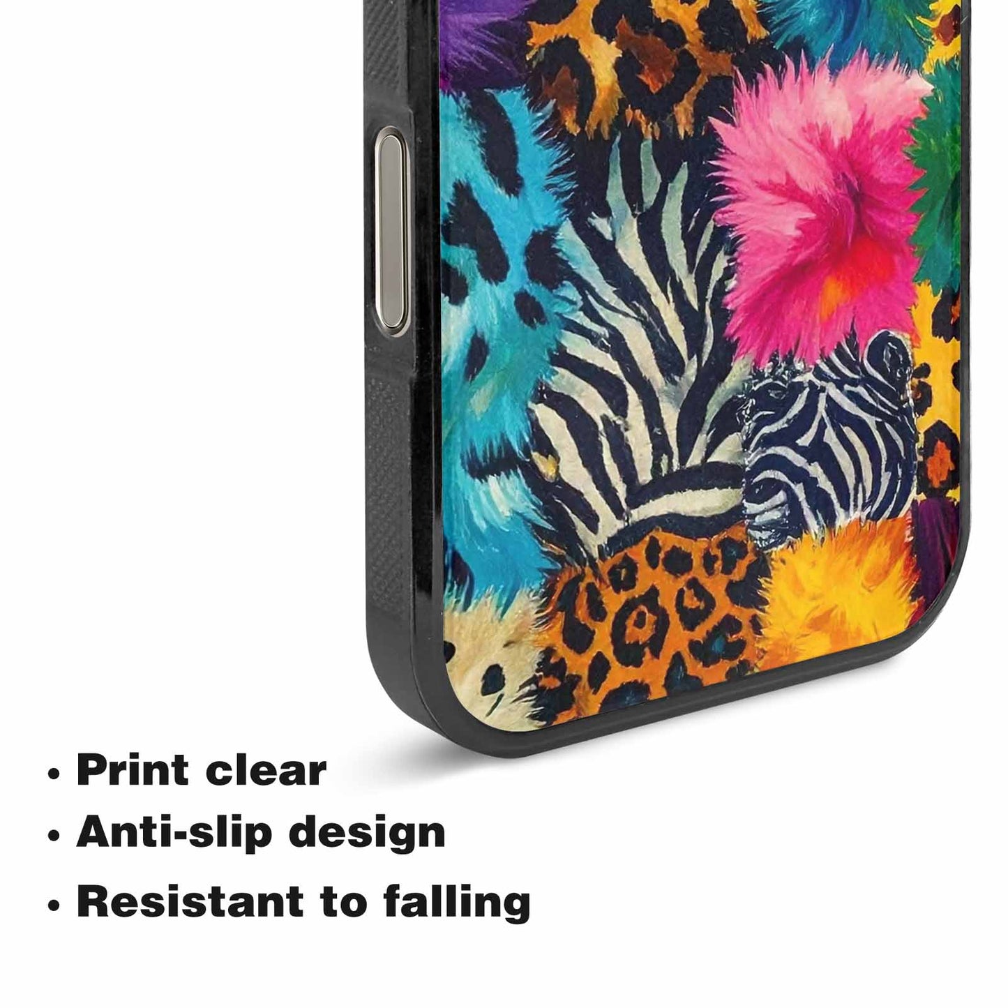 iPhone 16 Pro Case — Full Color Vibrant Animal Print Animal, Custom Phone Case