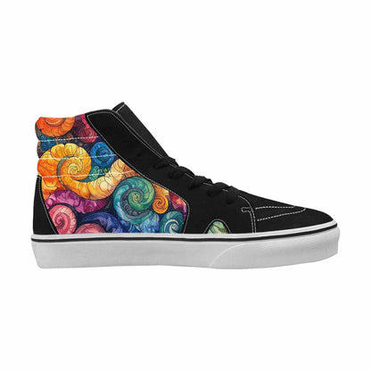 MEN'S Tie High Top Canvas Surreal Custom Shoes