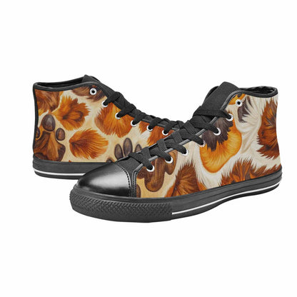 MEN'S Cow Animal Print High Top Canvas Surreal Custom Sneakers