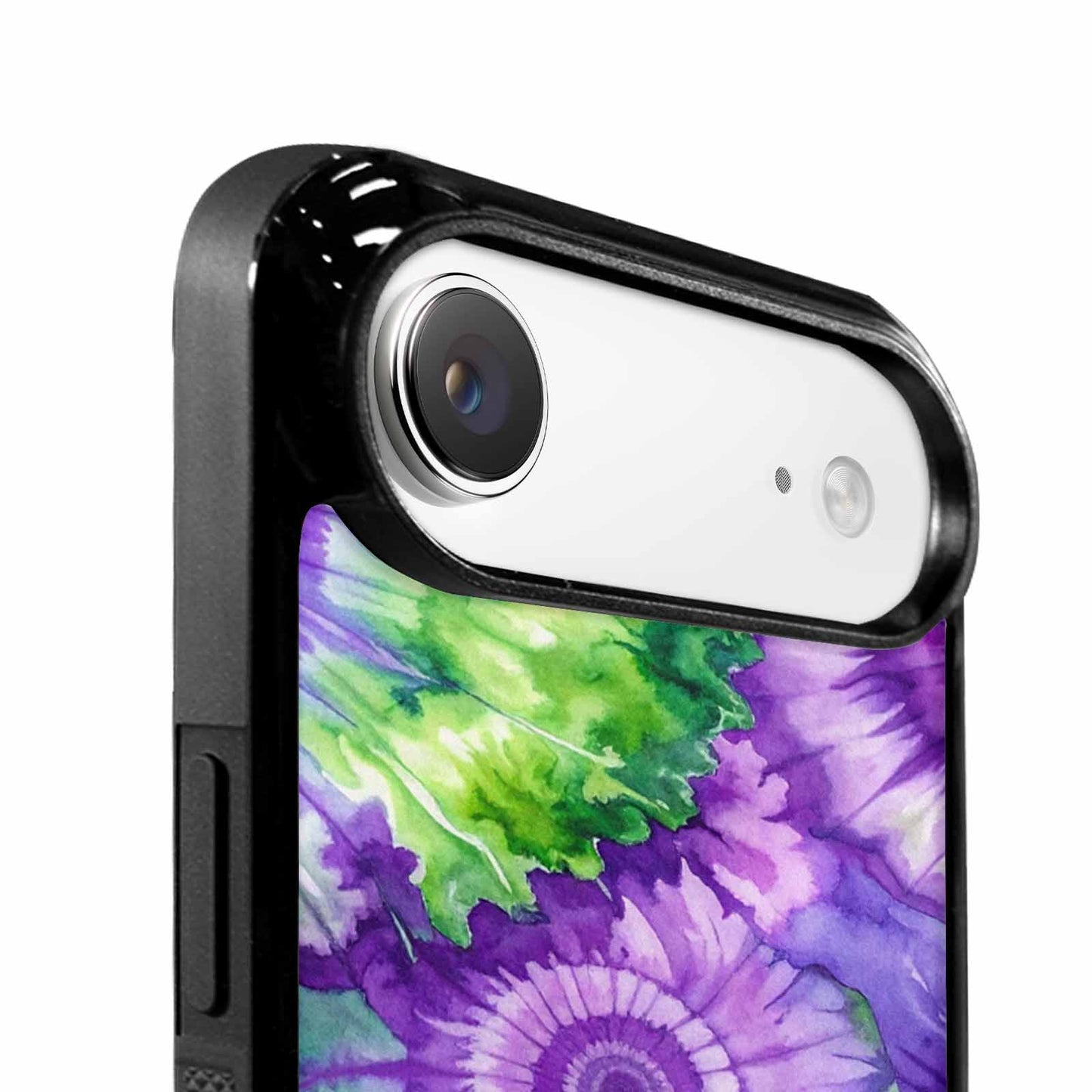 iPhone 17 Air Case — Tie Dye Purple Green Blended Tie, Personalized Phone Case