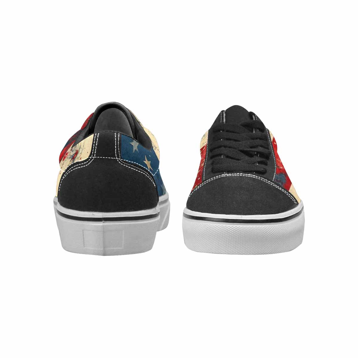 WOMEN'S American Flag Stars Canvas Lace-Up Y2K Custom Sneakers
